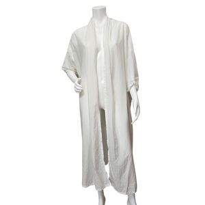 Purejill White Long Silk Swim Cover Size XL